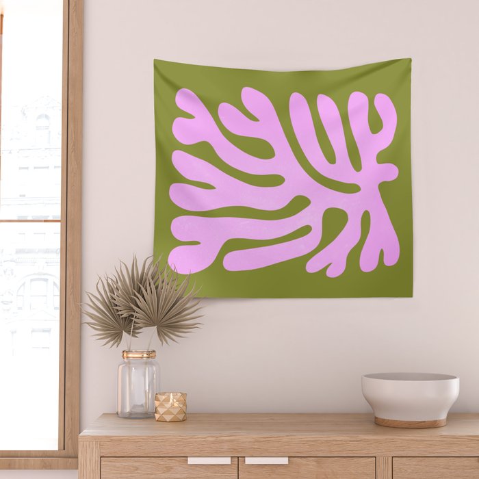 Wasabi & Lavender: Matisse Paper Cutouts 05 Wall Tapestry Gallery Image 2