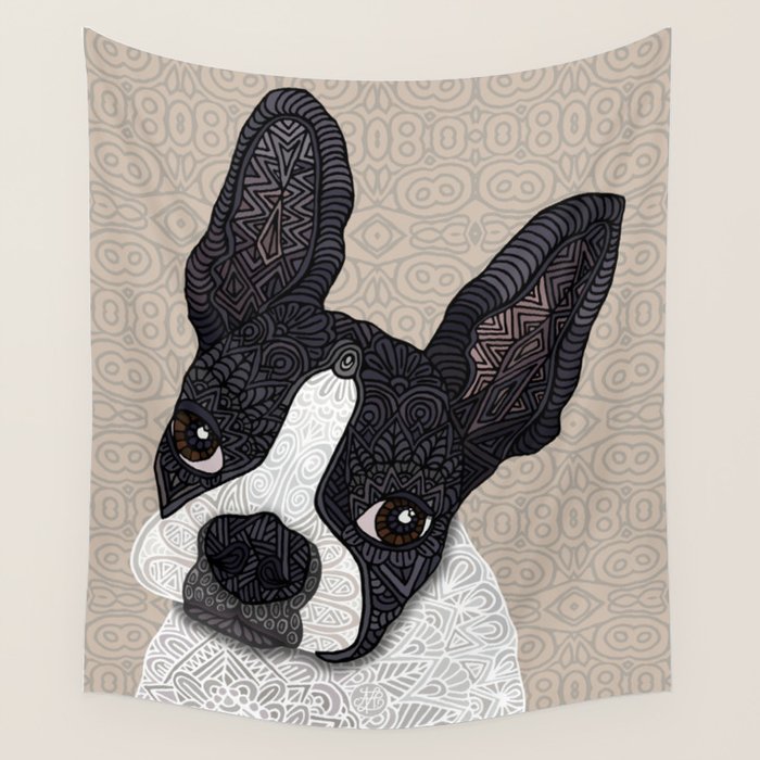 Boston Terrier 2015 Wall Tapestry Gallery Image 4