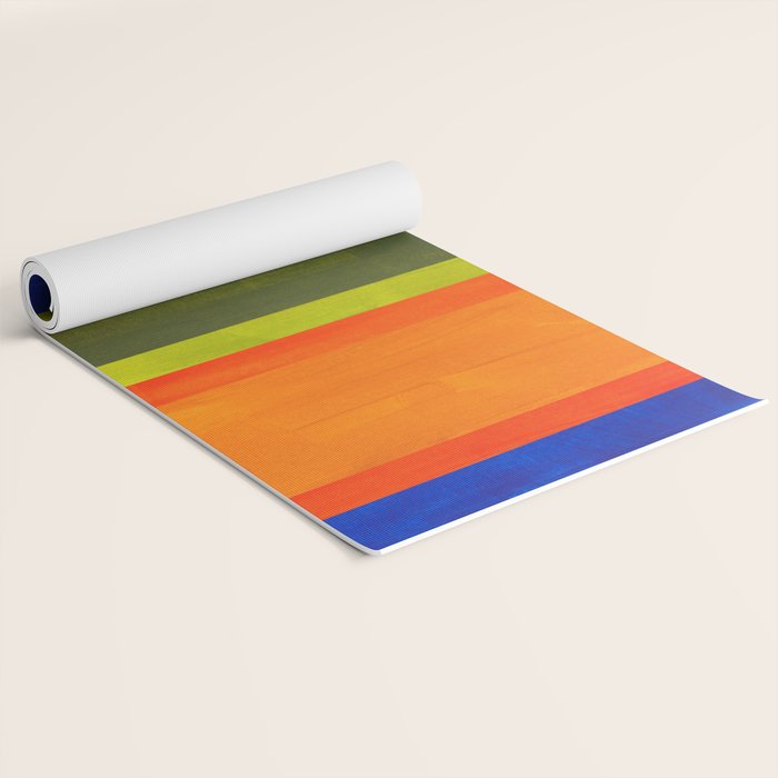 Ultramarine Blue Bloom Yoga Mat Gallery Image 2