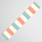 Orange, turquoise and cream stripes Table Runner Gallery Image 3