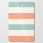Orange, turquoise and cream stripes Cutting Board Gallery Image 1