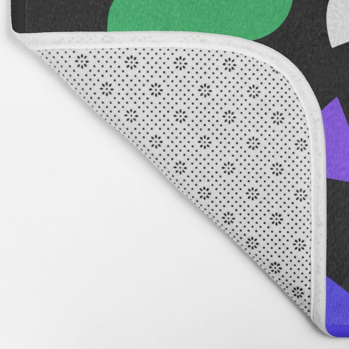 Colorful fun abstract shape art pattern Bath Mat Gallery Image 2