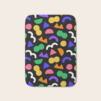 Colorful fun abstract shape art pattern Bath Mat Gallery Image 1