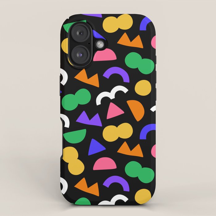 Colorful fun abstract shape art pattern iPhone Case Gallery Image 1