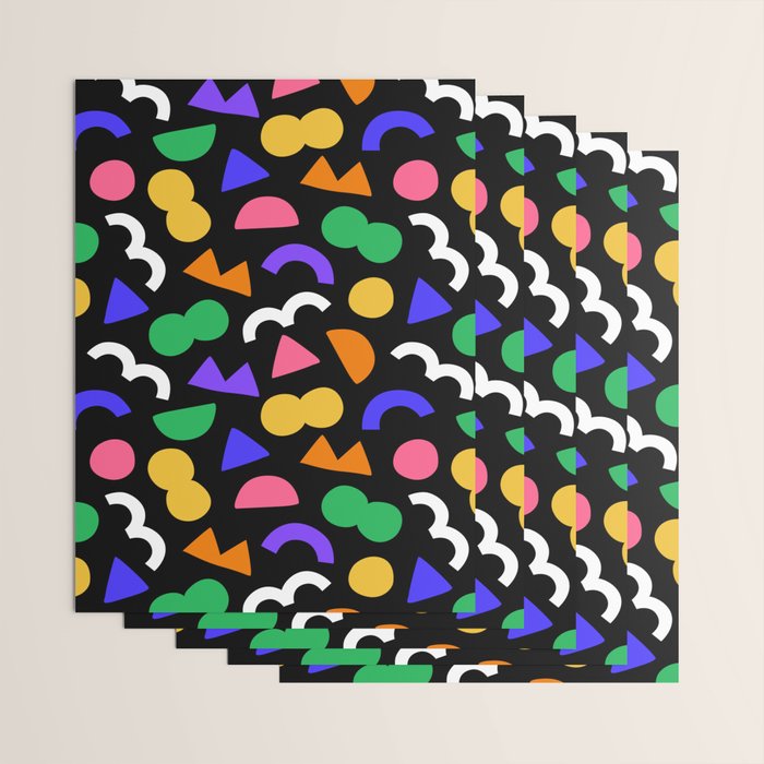 Colorful fun abstract shape art pattern Wrapping Paper Gallery Image 3
