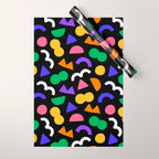 Colorful fun abstract shape art pattern Wrapping Paper Gallery Image 1