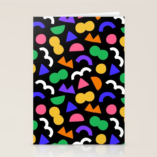 Colorful fun abstract shape art pattern Stationery Card Gallery Image 1