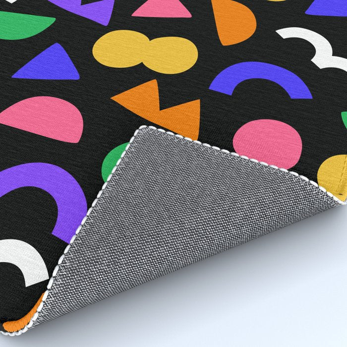 Colorful fun abstract shape art pattern Rug Gallery Image 4