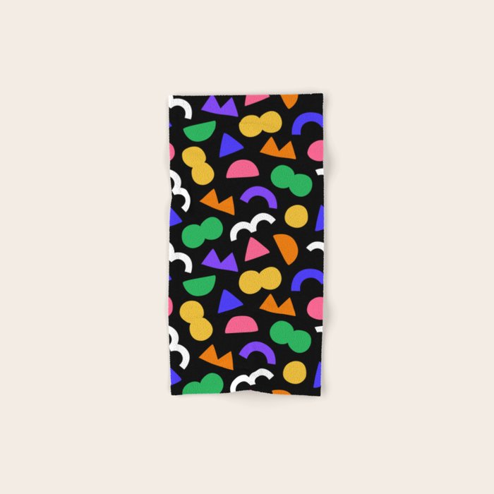 Colorful fun abstract shape art pattern Bath Towel Gallery Image 1