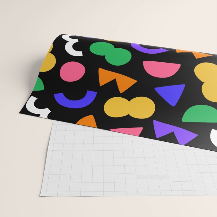 Colorful fun abstract shape art pattern Wrapping Paper Gallery Image 2