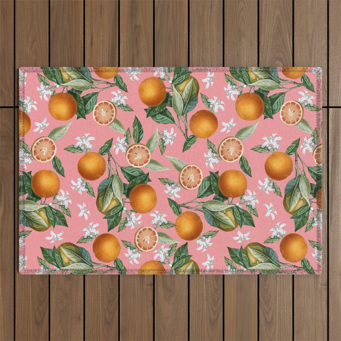 Lemon and Leaf Pattern V Outdoor Rug Gallery Image 1