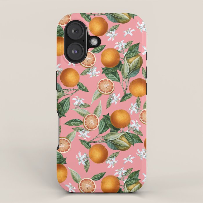 Lemon and Leaf Pattern V iPhone Case Gallery Image 1