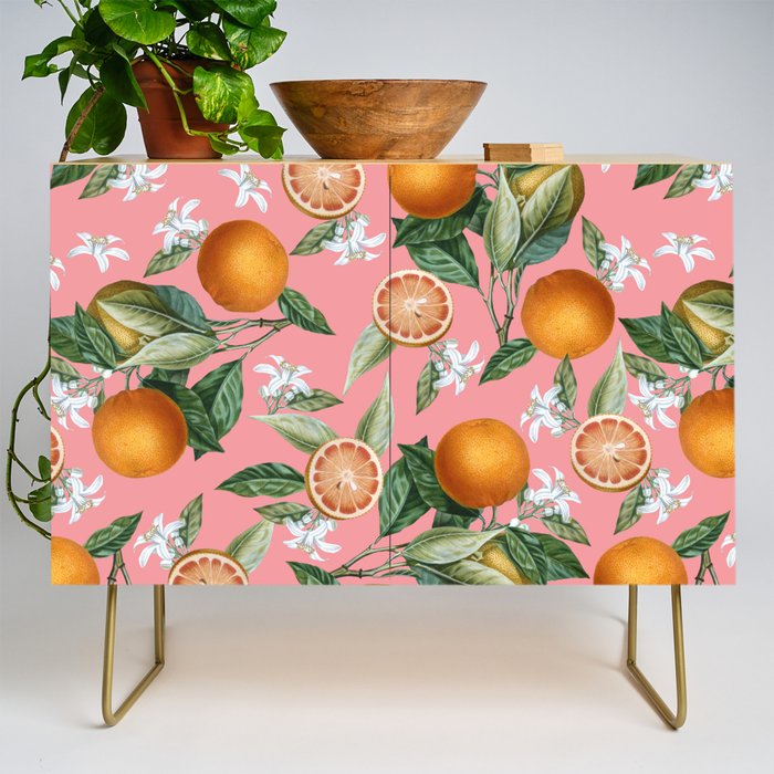 Lemon and Leaf Pattern V Credenza Gallery Image 1