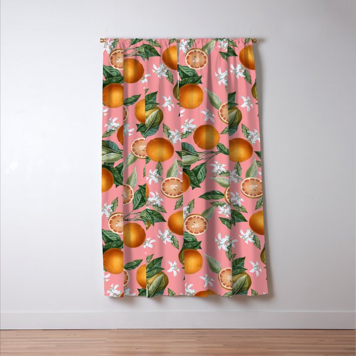 Lemon and Leaf Pattern V Window Curtain Gallery Image 3