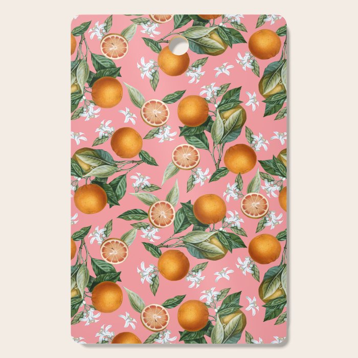 Lemon and Leaf Pattern V Cutting Board Gallery Image 1