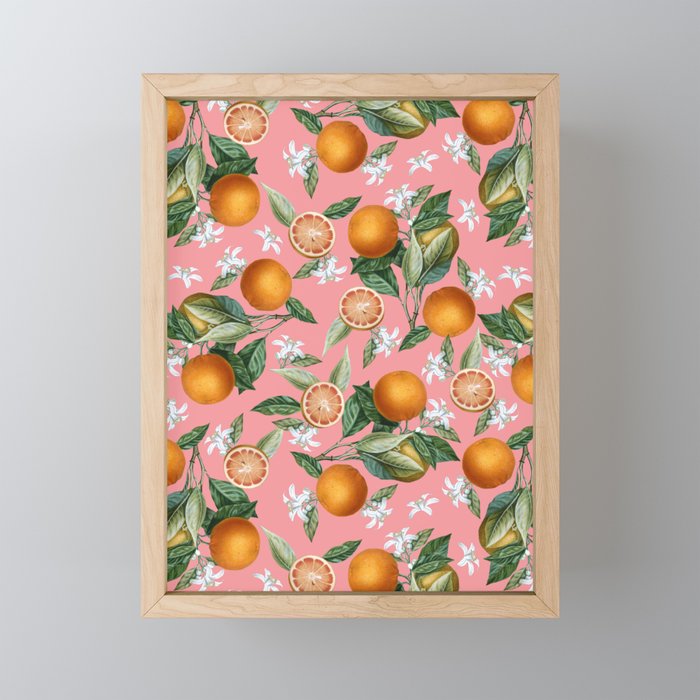 Lemon and Leaf Pattern V Mini Art Print Gallery Image 1