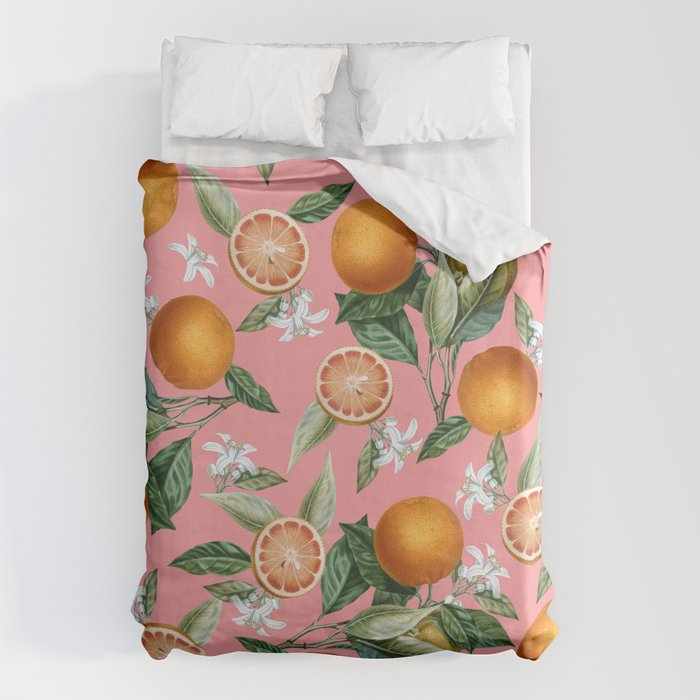 Lemon and Leaf Pattern V Duvet Cover Gallery Image 6