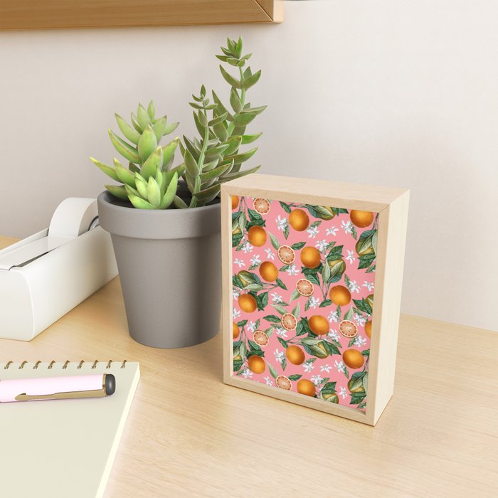 Lemon and Leaf Pattern V Mini Art Print Gallery Image 2