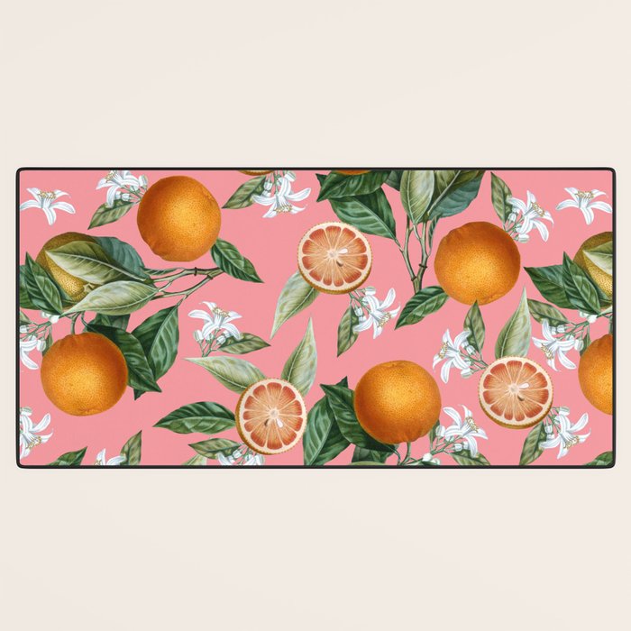 Lemon and Leaf Pattern V Desk Mat Gallery Image 3