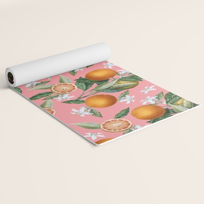 Lemon and Leaf Pattern V Yoga Mat Gallery Image 2