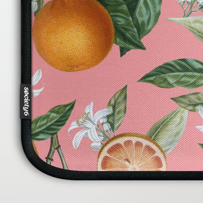 Lemon and Leaf Pattern V Laptop Sleeve Gallery Image 3