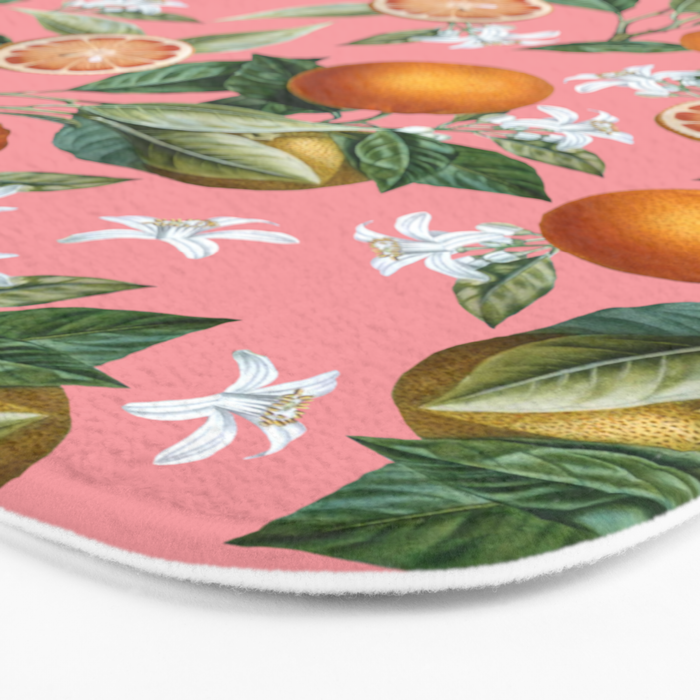 Lemon and Leaf Pattern V Bath Mat Gallery Image 3