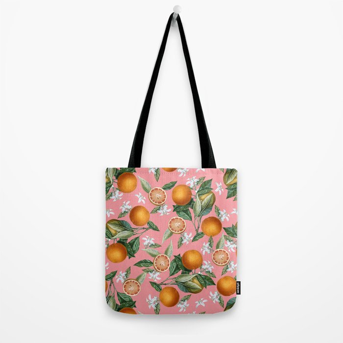 Lemon and Leaf Pattern V Tote Bag Gallery Image 2