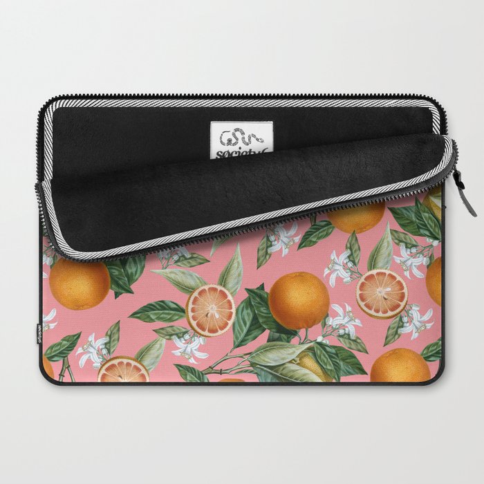 Lemon and Leaf Pattern V Laptop Sleeve Gallery Image 2