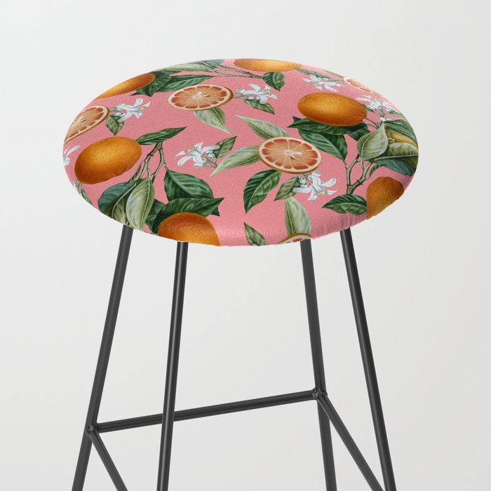 Lemon and Leaf Pattern V Stool Gallery Image 2