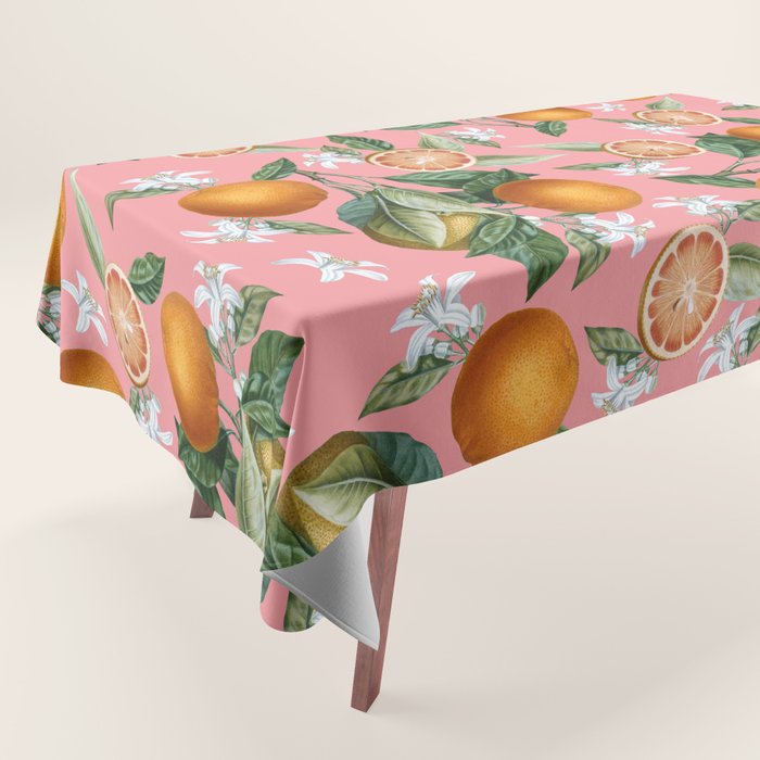 Lemon and Leaf Pattern V Tablecloth Gallery Image 1