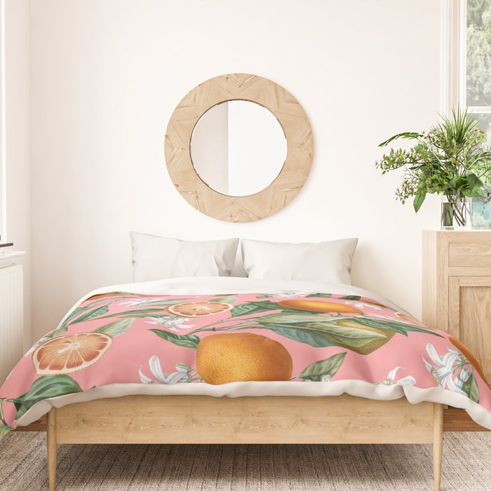 Lemon and Leaf Pattern V Duvet Cover Gallery Image 3