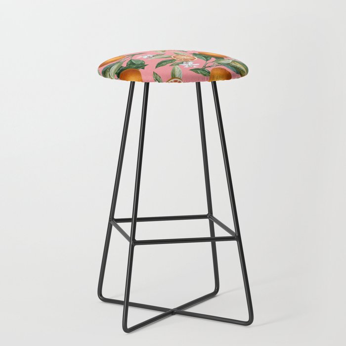 Lemon and Leaf Pattern V Stool Gallery Image 1