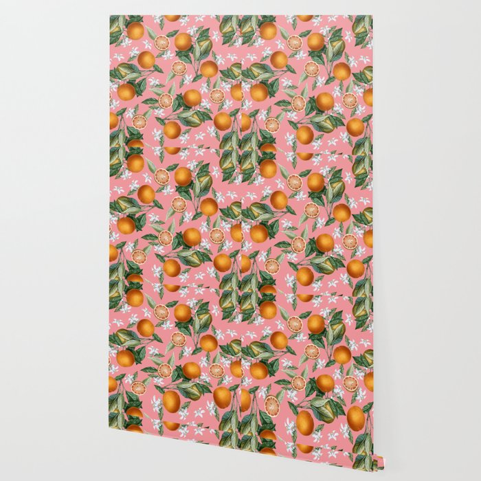 Lemon and Leaf Pattern V Wallpaper Gallery Image 2