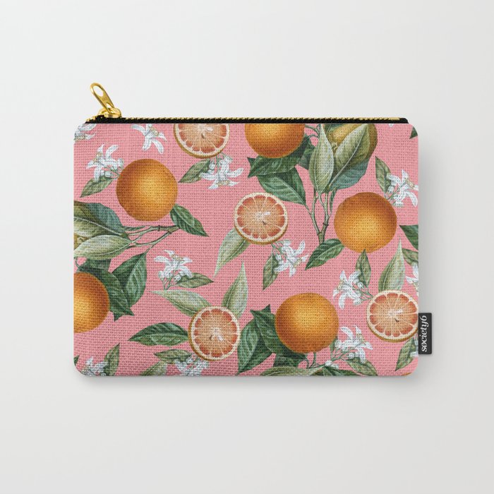 Lemon and Leaf Pattern V Carry All Pouch Gallery Image 1