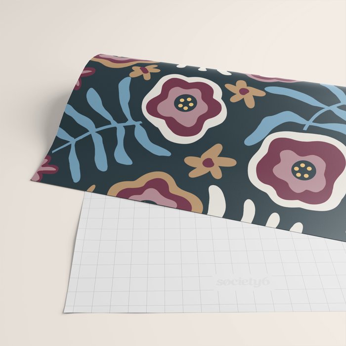 Artistic Floral Fantasy Wrapping Paper Gallery Image 2