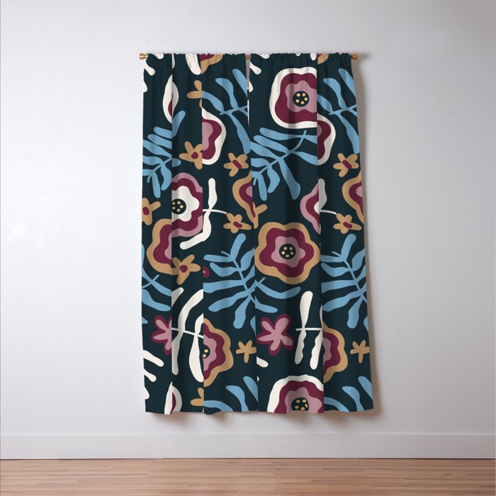 Artistic Floral Fantasy Window Curtain Gallery Image 3