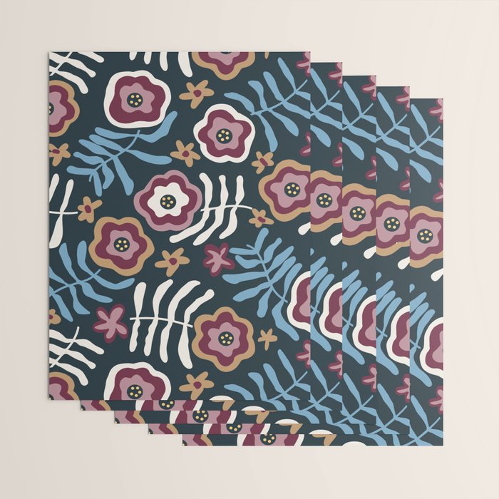 Artistic Floral Fantasy Wrapping Paper Gallery Image 3