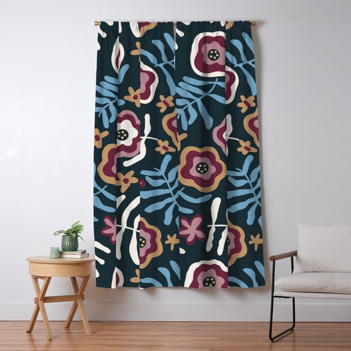 Artistic Floral Fantasy Window Curtain Gallery Image 5