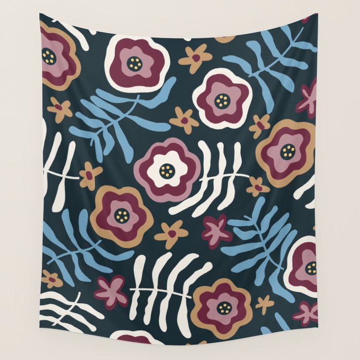 Artistic Floral Fantasy Wall Tapestry Gallery Image 4
