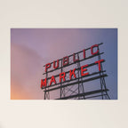 Seattle Public Market City Sunrise Welcome Mat Gallery Image 1