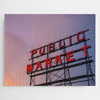 Seattle Public Market City Sunrise Jigsaw Puzzle Gallery Image 1