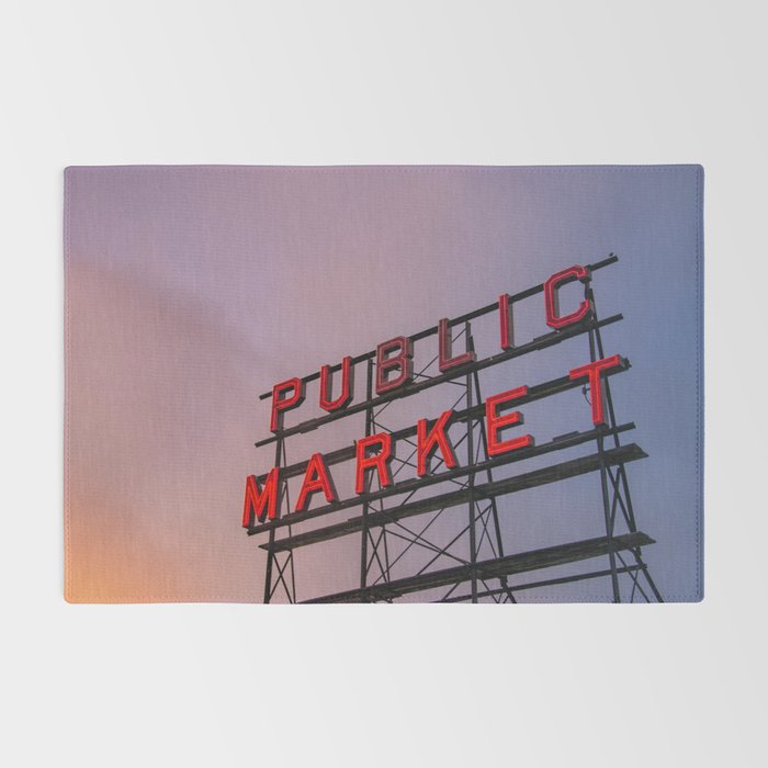 Seattle Public Market City Sunrise Rug Gallery Image 2