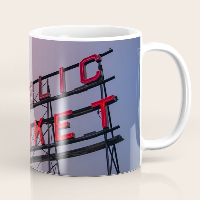 Seattle Public Market City Sunrise Coffee Mug Gallery Image 1