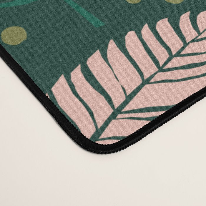 Tropical palm leaves pattern Desk Mat Gallery Image 4