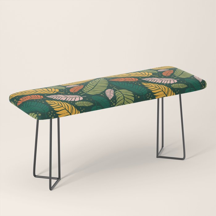 Tropical palm leaves pattern Bench Gallery Image 1
