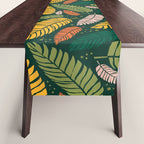Tropical palm leaves pattern Table Runner Gallery Image 1