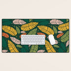 Tropical palm leaves pattern Desk Mat Gallery Image 1
