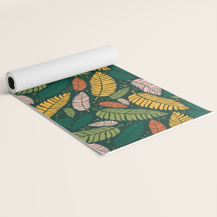 Tropical palm leaves pattern Yoga Mat Gallery Image 2