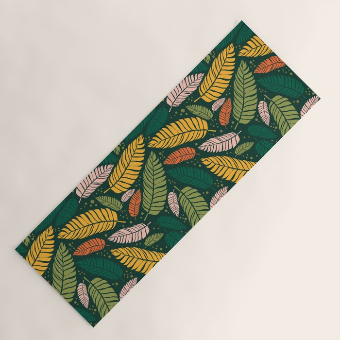 Tropical palm leaves pattern Yoga Mat Gallery Image 1