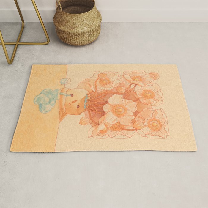Anemone in Orange Rug Gallery Image 1